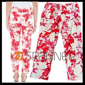 NWT Spanner Red/White Floral Cherrie Ice Pants (XL)
